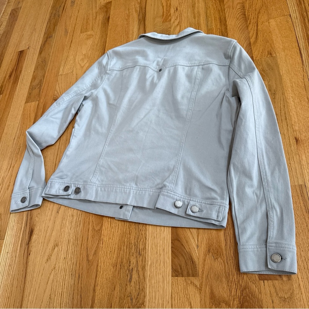 LIVERPOOL Jeans Company Gray Jacket Button Up Womens Size Medium Stretch - Picture 7 of 7